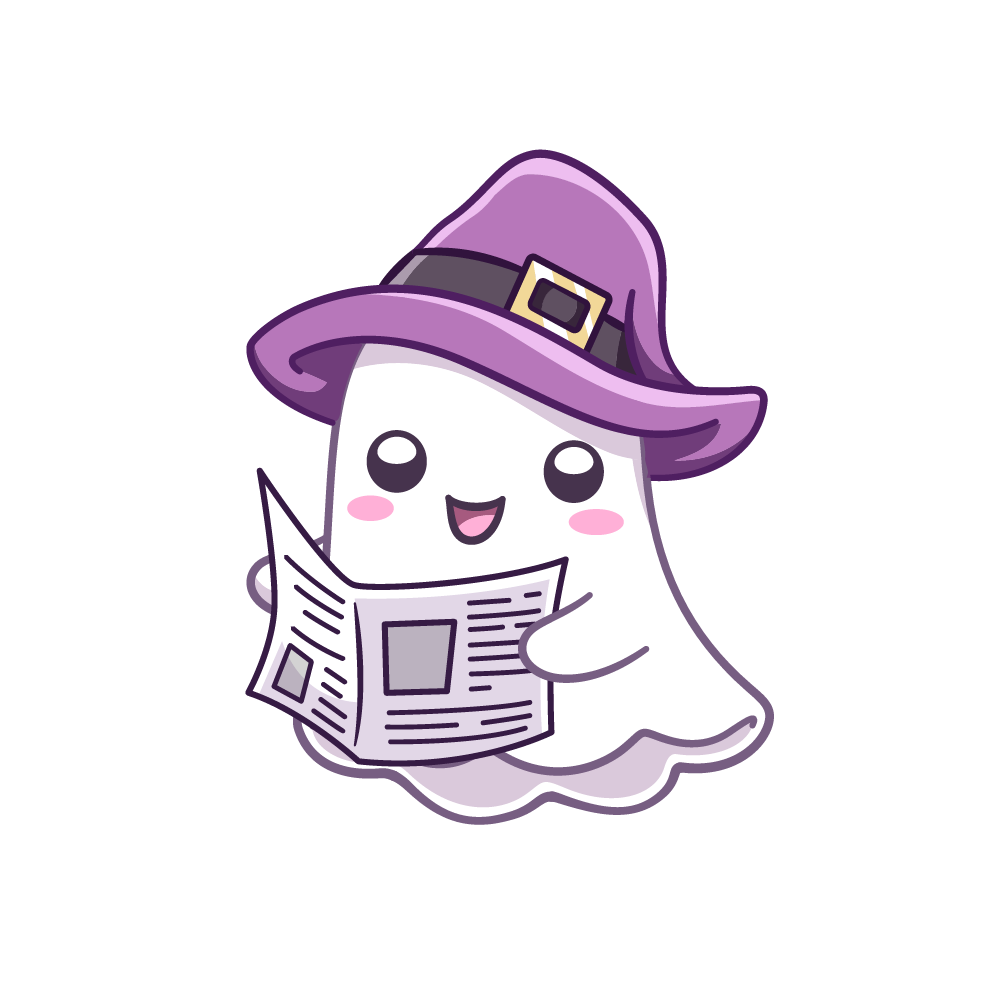 Boo Radley reading a newspaper